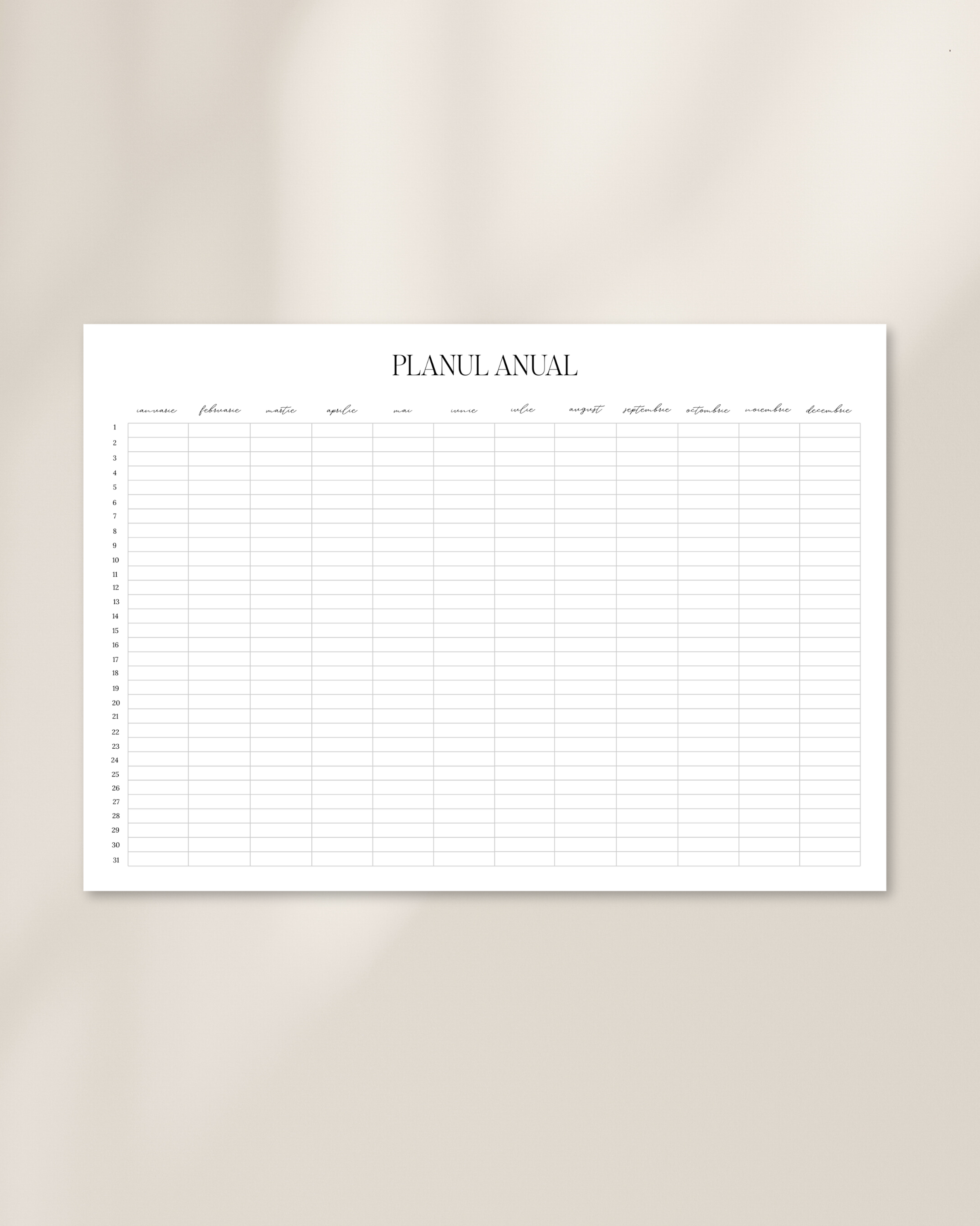 Planificator Anual